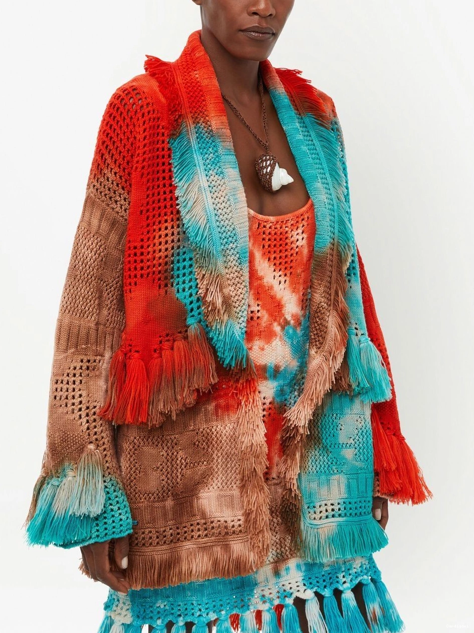 Cheap Alanui cardigan California Dreaming Women tie-dye 0714